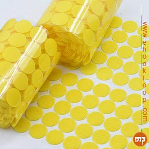 Yellow colour adhesive hook and loop dot hook and loop